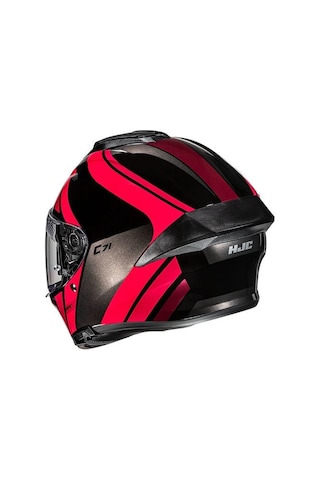 Hjc C71 Faber Mc1 Kapalı Motosiklet Kaskı Siyah Kırmızı Diğer
