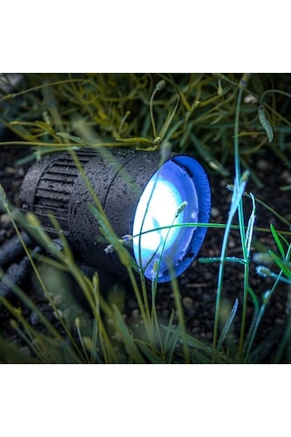 Elektrikle Çalışır, 7 Watt Mavi Işık Ledli Çok Kaliteli Çim, Çiçek, Ağaç, Peyzaj Aydınlatma Armatürü Mavi
