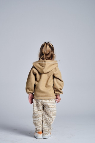 Etnik Desen Kanguru Cepli 2 Li Takım Bej