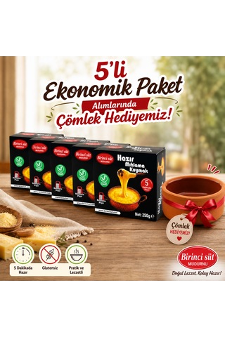 Birinci Süt Hazır Mıhlama Ekonomik Set 5'li