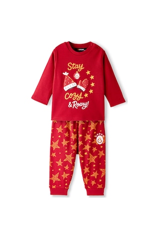 Gsstore Galatasaray Bebek Yeni Yıl Pijama Takımı B252298 Sarı - Kırmızı