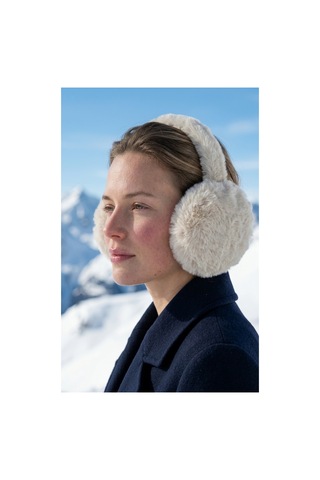Emybox Soft Peluş Kulaklık - Kışlık Sıcak Tutan Kulak Koruyucu Yumuşak Dokulu Faux Fur Kadın Kulaklık Beyaz