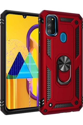 Samsung Uyumlu Galaxy M30s Kılıf Zore Vega Kapak Kırmızı