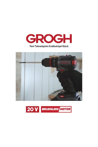 Grogh GRX2022-2 BMC Akülü Şarjlı Matkap 20V 2AH Darbeli Delme Vidalama Matkap