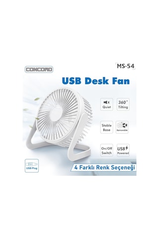 Mini Fan Masaüstü 5v Usb Kablolu 360 Derece Vantilatör Sessiz Soğutucu Kamp Çadır Karavan Ofis Araba