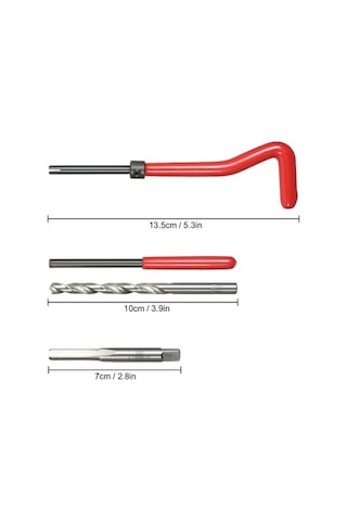 Fortunelane 25 Parça M6 Diş Onarım Aletleri, Yüksek Hız Çeliği, Hafif Kılıf Dahil