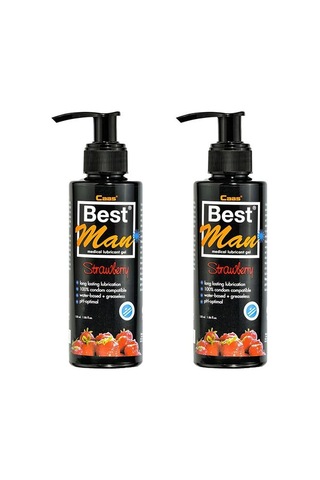 Bestman 150ml Çilek Aromalı Kayganlaştırıcı İkili Set