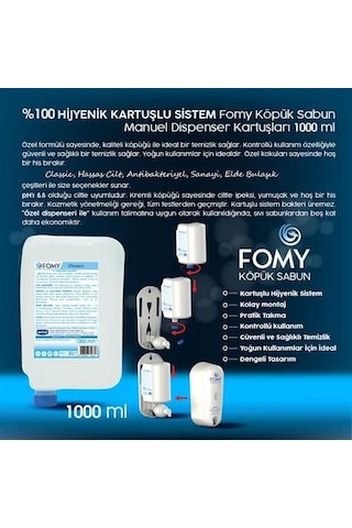 Fomy Classic Köpük El Sabunu 9 x 1 L + Dispenser