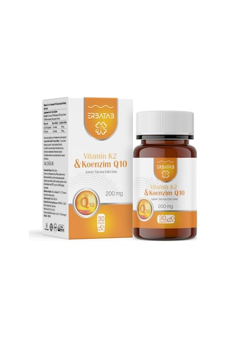 Erbatab Vitamin K2 Ve Koenzim Q10 30 Kapsül