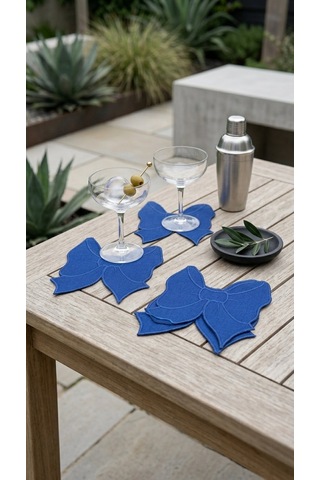 Rosea Azure Embroiderered Kokteyl Peçetesi