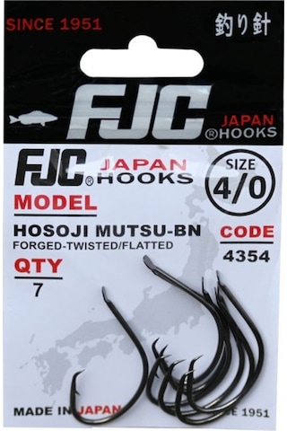 Fjc 4354 Hosojı Mutsu No:5 Black Nıkel 17 P. Olta İğnesi