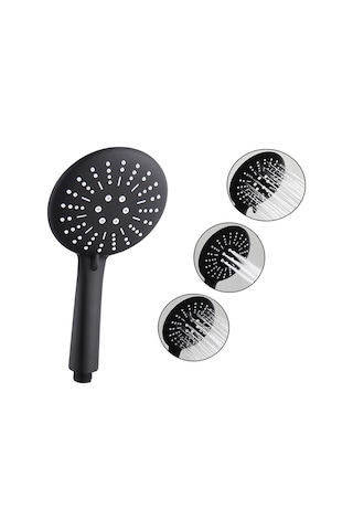 Qianfan 3 Fonksiyonlu Siyah Duş Başlığı/turbo Yüksek Basınçlı Siyah