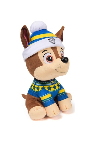 Paw Patrol Sesli Holiday Peluş 20 Cm 87323 Chase Çok Renkli