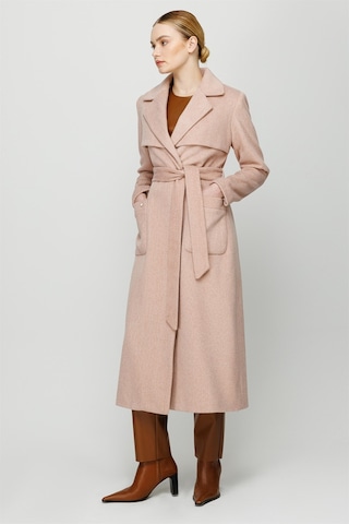 Aller Detaylı Torba Cepli Ara Boy Manto Pudra-pudra Pudra