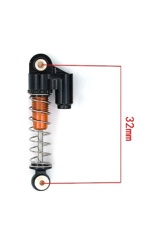 Honmex 1/24 Axial Scx24 Axı90081 Tüm Serilere Uygun Alüminyum Amortisörler Sarı, 4 Adet