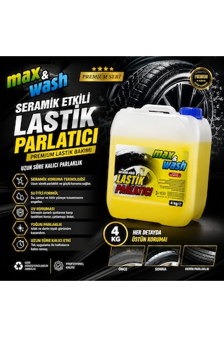 4 Kg Premium Seramik Etkili Lastik Parlatıcı Islak Görünüm, Derin Parlaklık & Uzun Süreli Etki