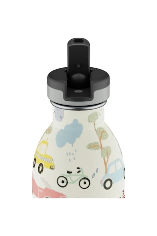 Kids Bottle Adventure Friend Pipetli Paslanmaz Çelik Çocuk Su Matarası 500 Ml Renkli