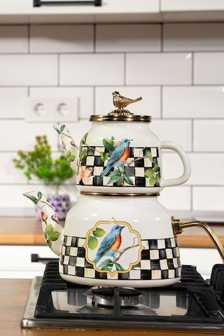 Miss Betty Paradise Prdcyd-9381-1 2.65 L Damalı Emaye Çaydanlık