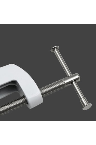 Beyaz Ayarlanabilir Masa Lambası Işıkları Metal Stand Döner Klip Kol Kelepçe Kilit Tutucu