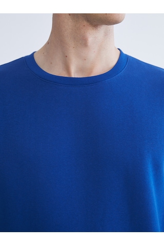 Lcwaıkıkı Basic Lacivert Bisiklet Yaka Erkek Kalın Sweatshirt