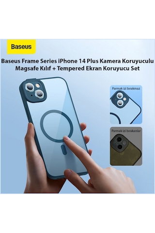 Baseus Frame Apple Uyumlu iPhone 14 Plus 6.7 Magsafe Kilif + Ekran Koruyucu 561476295