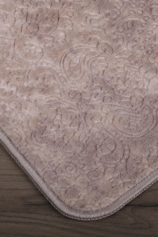 Nova Kahve Büyük Ebat 80x150 + 50x80 Cm 2'li Banyo Halısı Paspas Kahverengi