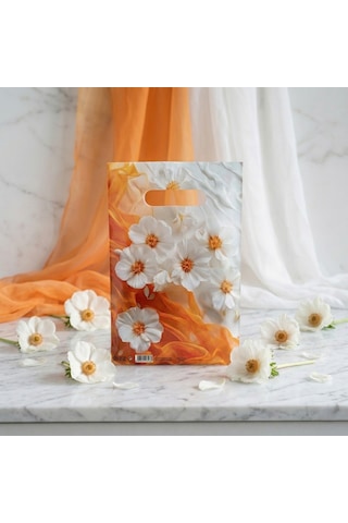 Eczane Hediyelik & Alışveriş Poşeti Bio Arya Çiçeği 20 x 30 CM 100 Adet