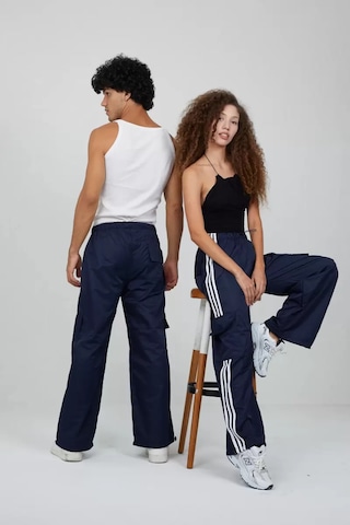 Paradise Unisex Üç Şerit Cargo Eşofman Altı Lacivert