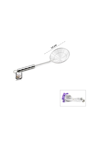 Pablito Home Pbt-951 Saplı Metal Çelik Kevgir - 14 İnç- 10'li Paket Diğer