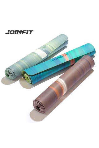 Joinfit Profesyonel Kauçuk Yoga Matı Desenli 4,5 Mm Mavi