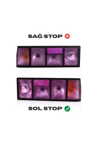 Tofaş Doğan Şahin Sol Stop Lambası Mor Slx Uyumlu Arka Stop Farı Komple Sol
