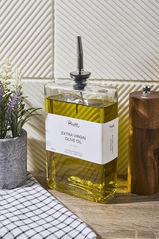 Molivet 500ml Silver Kapak Cam Yağdanlık-sosluk-sirkelik