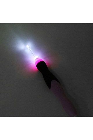 Şarj Edilebilir Led Işıklı 9'u 1 Arada Tığ İğneleri Usb Tığ Kiti