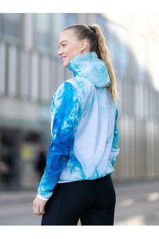 Repel Trail-running All-over Printed Recoverable Full-zip Hoodie Kadın Ceket Ndd Sport Mavi