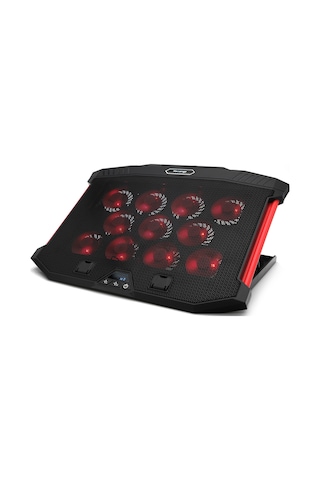 X100R Kırmızı Ledli 11 Fanlı Laptop Soğutucu 8 Ayarlanabilir Notebook Dizüstü Standı