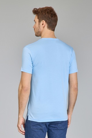 Bisse Supima Gömlek Yaka Cool Touch Erkek T-shirt Açık Mavi Ts24y24106 D33 Açık-mavi