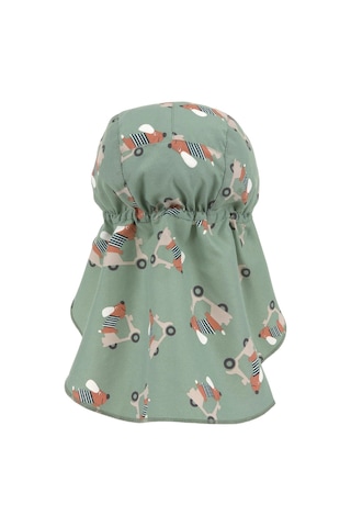 Lassig Flap Hat Uv Korumalı Uzun Şapka Scooter Dog Green Yeşil