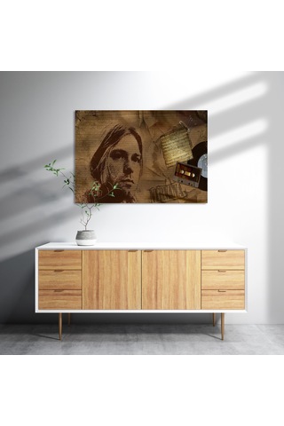 Cakasepetim Kurt Cobain Ve Şarkı Sözleri Ahşap Mdf Tablo