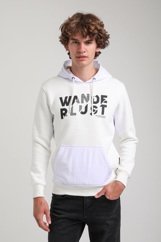 Kapüşonlu Ekru Slim Fit Hoodie 23fwm64059 Ekru