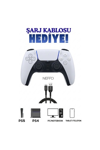 Bluetooth Oyun Kolu Ps4 Ps5 Ve Pc Uyumlu Wireless Kablosuz Oyun Kolu Joystick