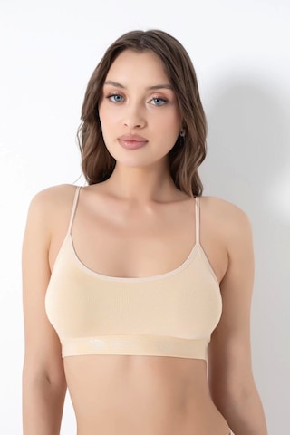 G-box 941 Bayan Bambu Kalın Askılı Pedli Büstiyer Ten