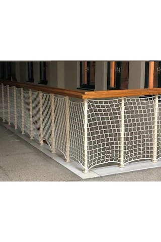 Morilu Balkon Filesi - Güvenlik Filesi - 10 Cm Gözenek - 6 Mm İp - Merdiven Filesi - İnşaat Filesi - Balkon Ağı