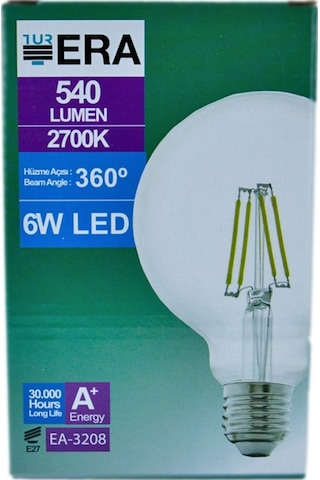 Era 6W 230V 2700K E27 G95 Led Flamanlı Normal Ampul