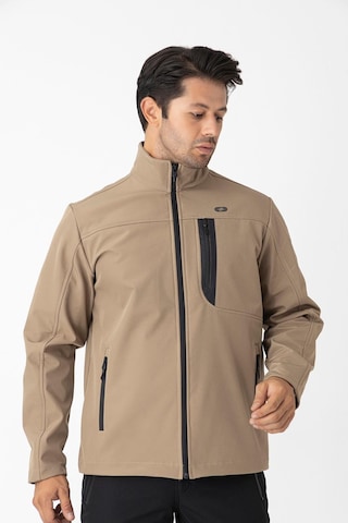 Crozwise Erkek Softshell Spor Mont Bej