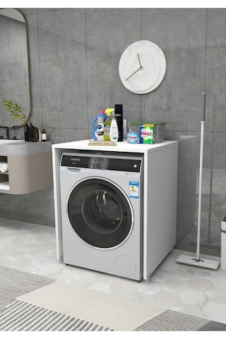 Enda Home Çamaşır Makinesi Dolabı 89x65 Cm Beyaz Beyaz