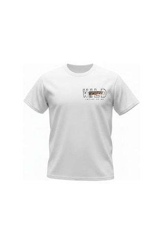 Urbantrendstore Unisex Wild Desen Yazlık Beyaz Tshirt Cat Oversize Fit Rahat Geniş Salaş T-shirt Günlük Tişört