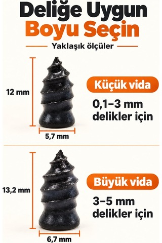 Lastik Tamir Vidası Dubleks Oto Tamir Seti Kiti 10 Adet Kauçuk Vida