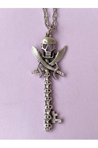 Paytak Moda Kurukafa Skull Anahtar Zincir Kolye Pytkznkly64