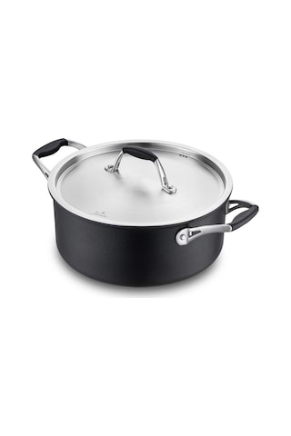 Jumbo New Moment Diamond Siyah Derin Tencere 24 Cm Siyah