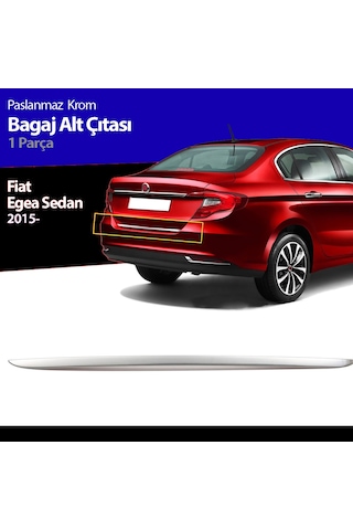 Fiat Egea Bagaj Alt Çıtası Kromu Nikelajı